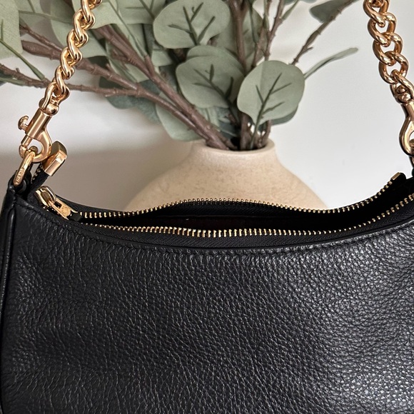 Coach Black and Gold Teri Shoulder Bag - Picture 5 of 6